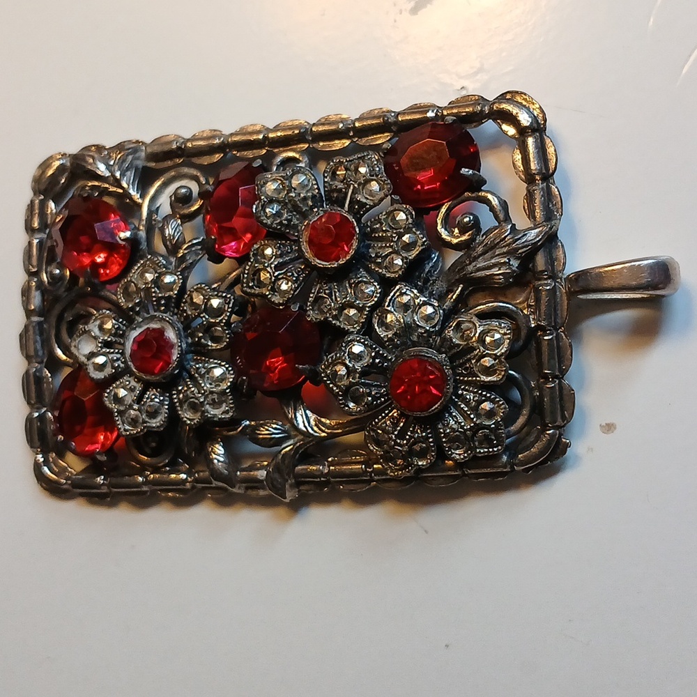 Statement Pendent Silvertone.Stone 3 Inches Ht X … - image 7